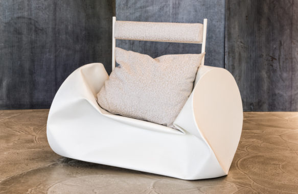 Poltrona in acciaio modellato Bonansea Home